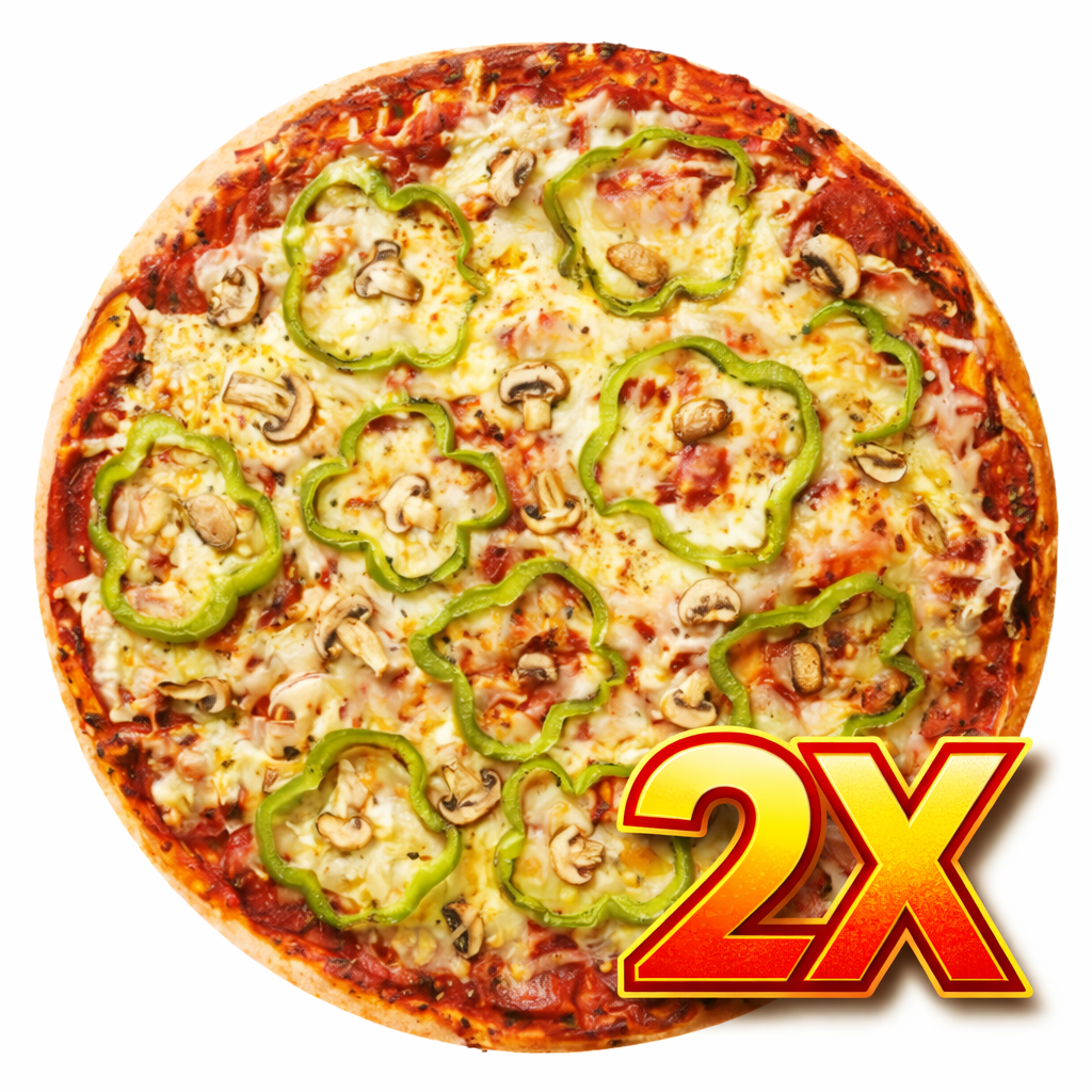 Pizza toute garnie – 2 pour 1